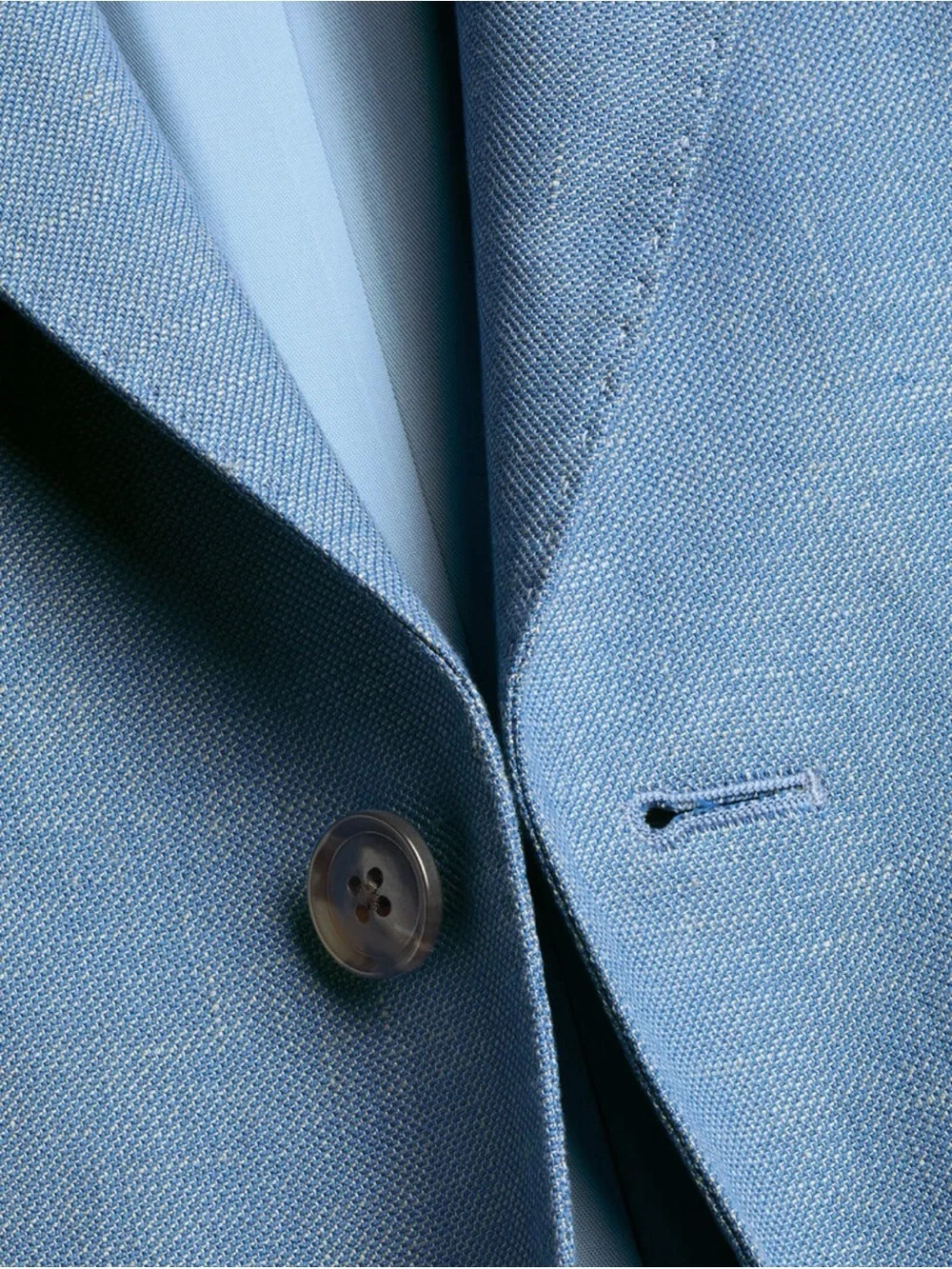 Charles Tyrwhitt Linen Cotton Jacket Blue Size 44R NWT IN PACKAGING